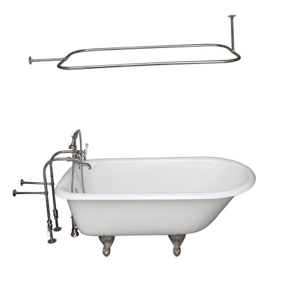 Tub Kit 55&apos;&apos;,CI,Roll Top,FillerShower Rod, Supplies, Drain-PN