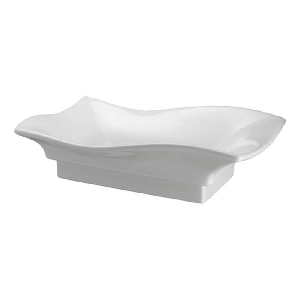 Carusso Wave Above Counter Basin, White