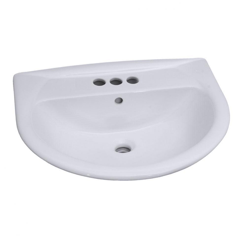 Karla 650 Ped Lav Basin8&apos;&apos; cc, White