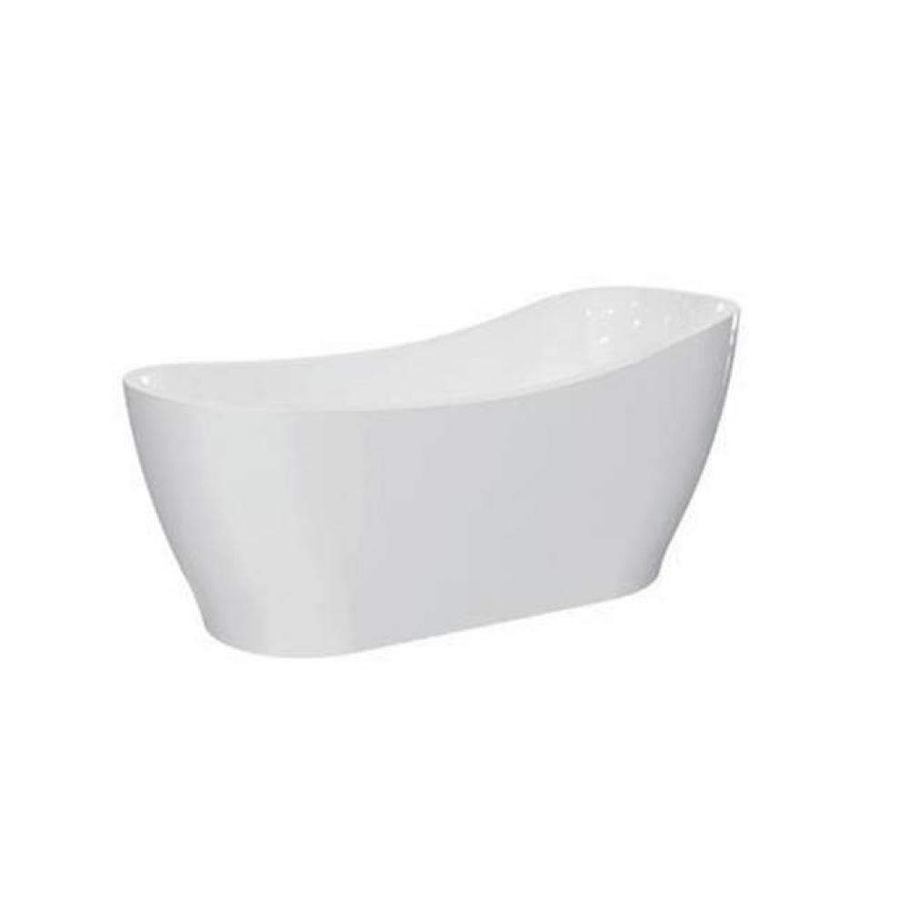 Lyndell AC Slipper Tub 67&apos;&apos; WH,w/Internal Drain Pipe, BN