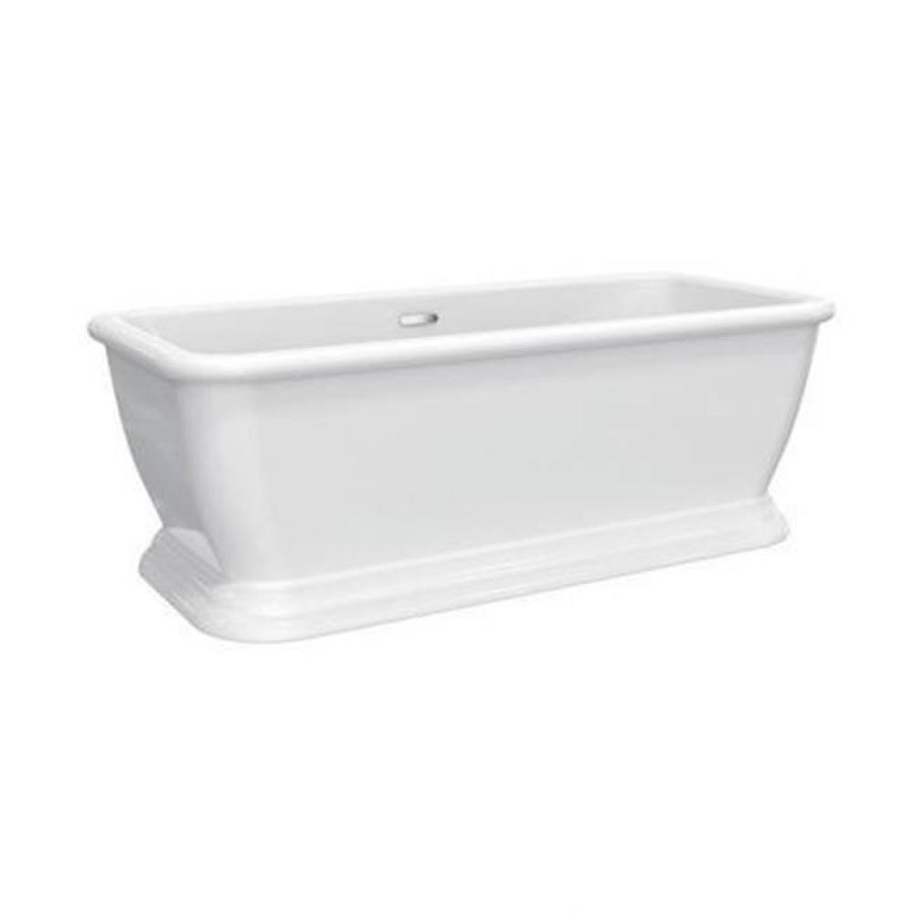 Verron Acrylic Rect Tub 69&apos;&apos; WH, w/Internal Drain Pipe, BN