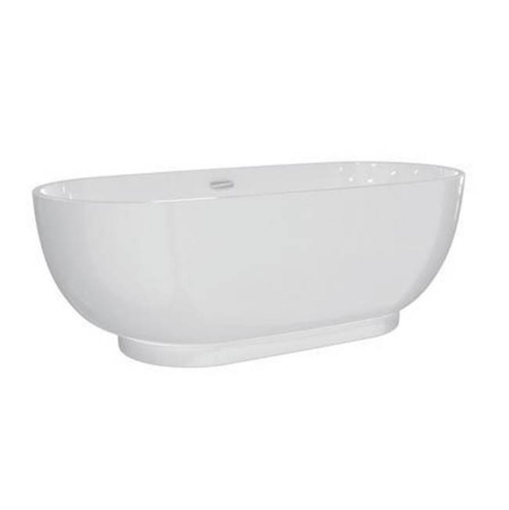 Roosevelt Acrylic Oval Tub 71&apos;&apos;WH, w/Internal Drain Pipe, BN