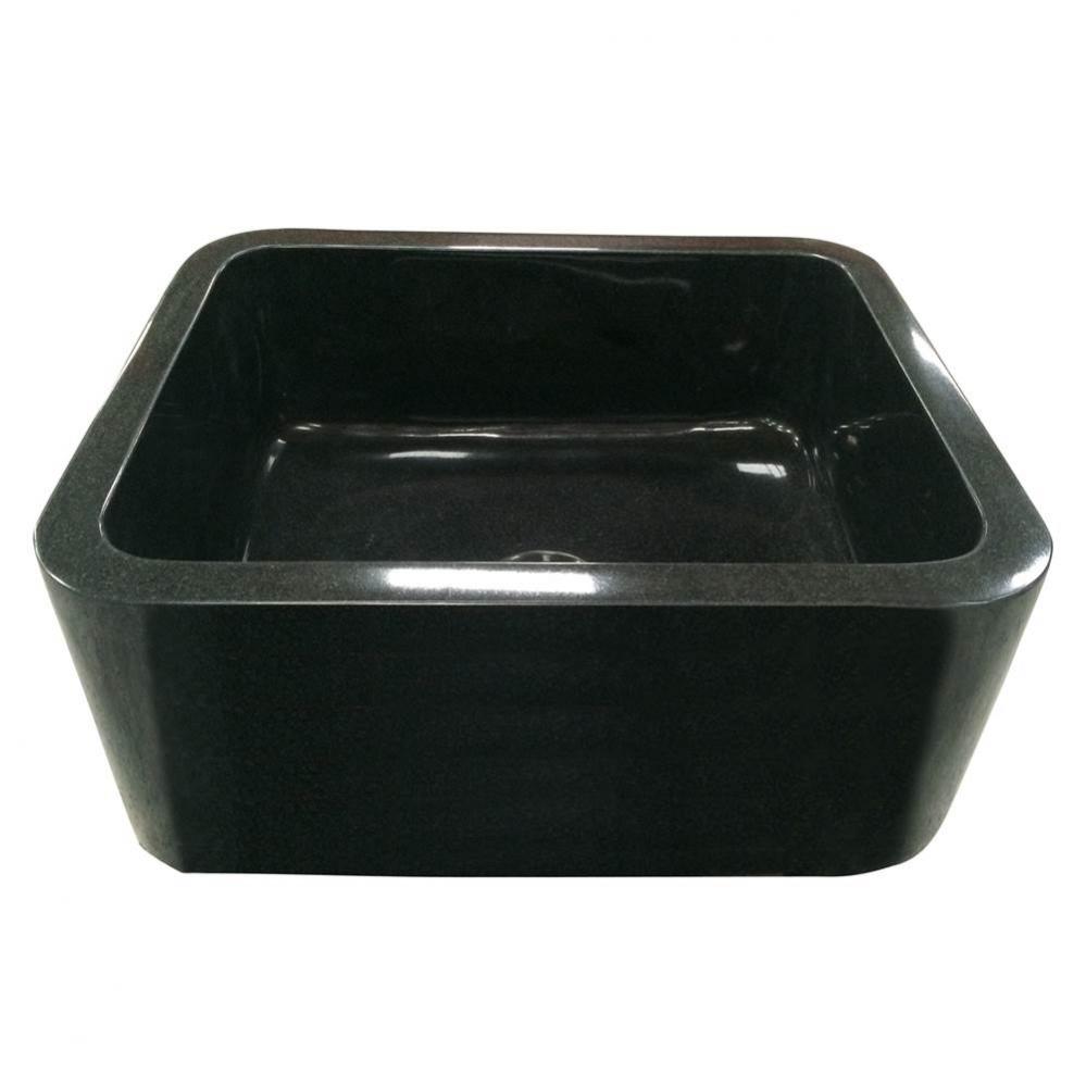 Acantha 24&apos;&apos; Polished GraniteSingle Bowl Farmer Sink, GPBL