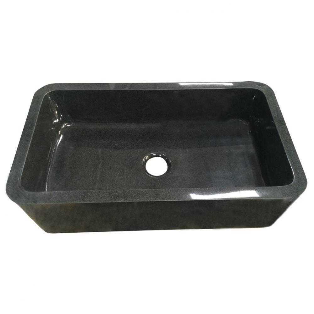 Acantha 36&apos;&apos; Polished GraniteSingle Bowl Farmer Sink, GPBL