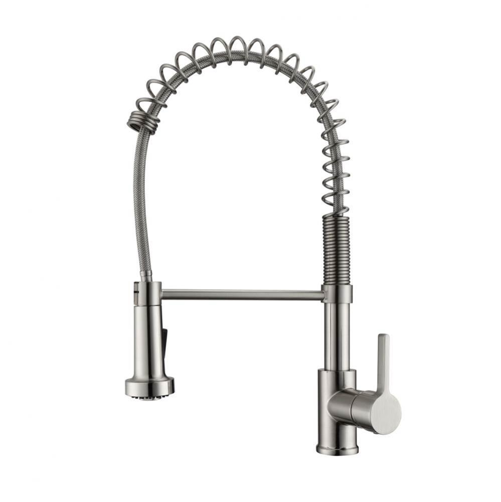 Niall Kitchen Faucet,Pull-outSpray, Metal Lever Handles,BN