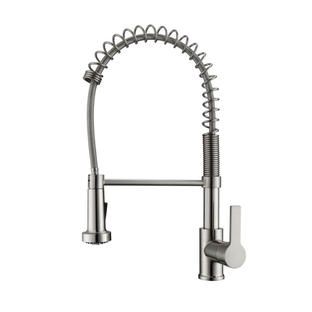 Niall Kitchen Faucet,Pull-outSpray, Metal Lever Handles,BN