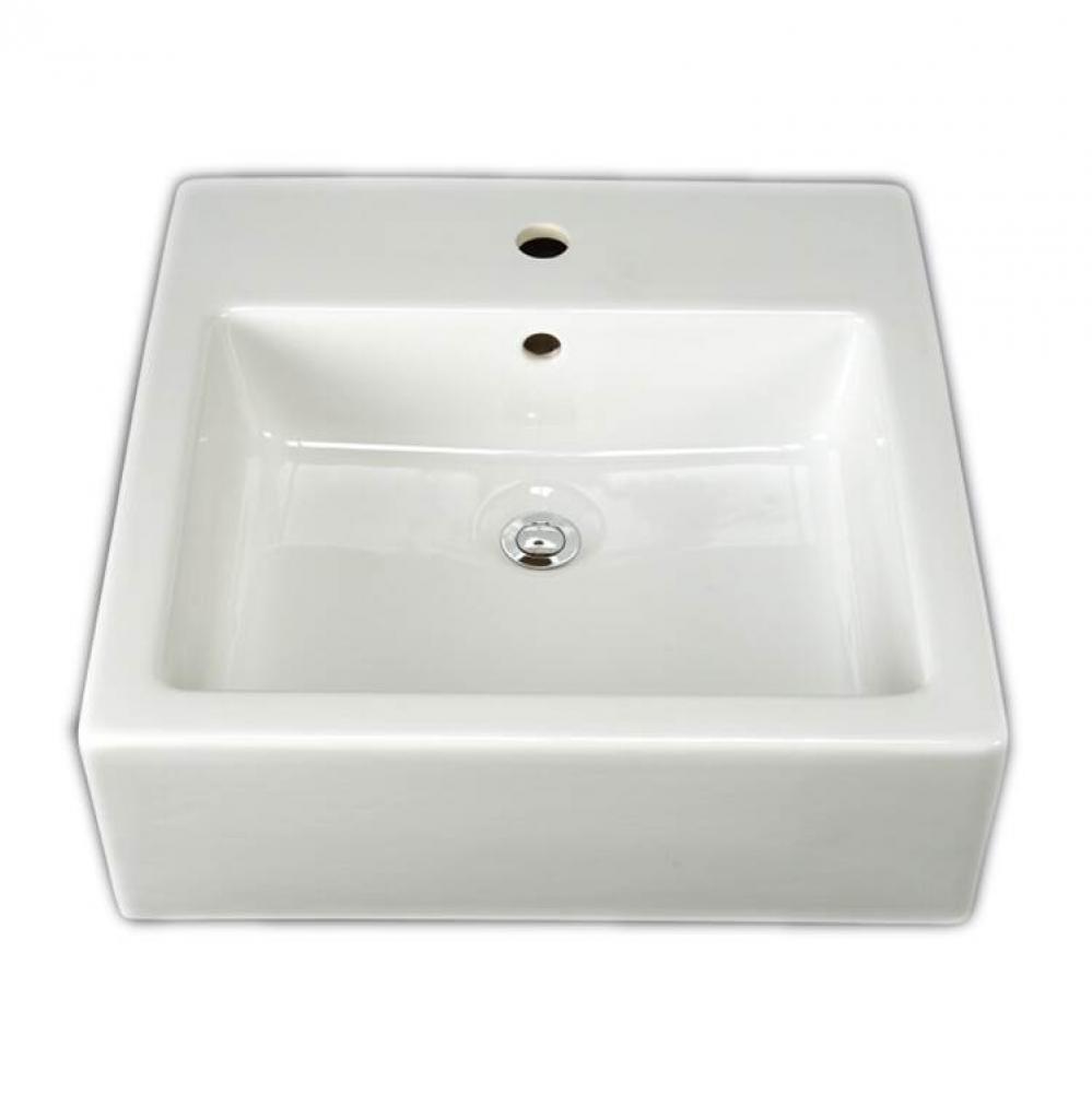 Patricia Square Vessel, 8&apos;&apos;cc, White