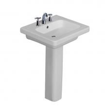 Barclay 3-1078WH - Resort 550 Pedestal Lavatory,White-8'' Widespread
