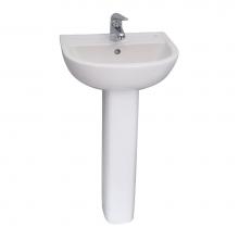 Barclay 3-548WH - Compact 500 Pedestal Lavatory8'' cc, White