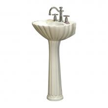 Barclay 3-588BQ - Bali Pedestal Lavatory, 8''cc, Bisque