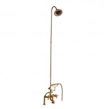 Barclay 4062-MC-PB - Elephant Spout, Riser, Showerhead, Crs Hdle, Polished Brass
