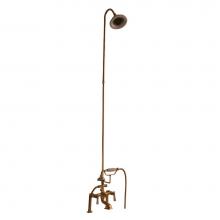 Barclay 4062-PL-PB - Elephant Spout, Riser, Showerhead, Lvr Hdle, Polished Brass