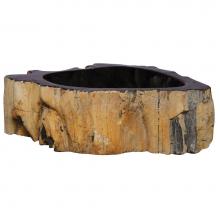 Barclay 5-204BL - Tali Petrified Wood Above Counter Basin, Black