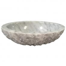 Barclay 7-744MPCA - Bonette Oval Chiseled MarbleVessel, Carrara