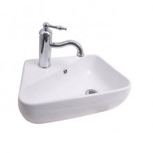 Barclay 4-1120WH - Coco 17'' Wall Hung Basin withOverflow, White