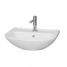 Barclay 4-124WH - Lara 510 Wall Hung Basin8'' Widespread, White