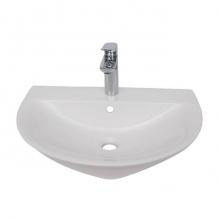 Barclay 4-1251WH - Morning 550 Wall Hung Basin,1-Facuet Hole, White