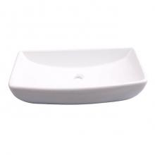 Barclay 4-8061WH - Palmyra Above Counter Basin23-5/8'', Rect, No Fct Hole, WH