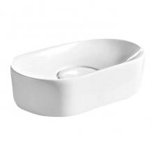 Barclay 4-8086WH - Honora Above Counter Basin 19''Oval,No Faucet Holes WH