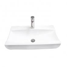 Barclay 4-8120WH - Ramsey Above Counter Basin25'', Rect, 1 Faucet Hole,WH