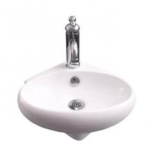 Barclay 4-9032WH - Fowler Corner Wall Hung 14''1 Hole,Oval Basin, Overflow,WH