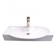 Barclay 4-9120WH - Wallace Wall Hung 27'' Rect,Oval Basin,1 Faucet Hole,WH