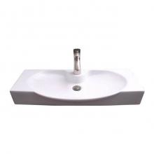 Barclay 4-9121WH - Walton Wall Hung 31-1/2'' Rect,Oval Basin,1 Faucet Hole,WH