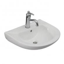Barclay 4-9151WH - Banks  Wall-Hung with 1Faucet Hole, Overflow, White