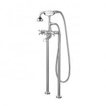Barclay 4607-MC-BN - Freestanding Tub Faucet W/HandShower,6'' Straight Body, BN