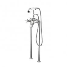 Barclay 4611-MC-BN - Freestanding Tub Faucet W/HandShower, 8'' Curved Body,BN