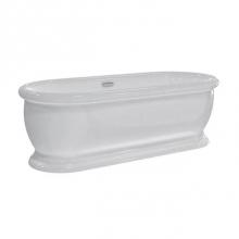 Barclay ATDRN69BIG-BN - Claremont Acrylic Dbl Roll Tub69'', Internal Drain Pipe, BN