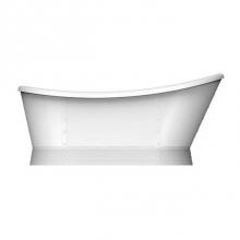 Barclay ATDSN66C-WH-MB - Milicent 66'' FreestandingSlipper Tub WH,Drain and OF MB