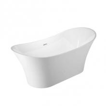 Barclay ATDSN69KIG-WT - Noreen AC Dbl Slipper Tub 69''WH, w/Internal Drain Pipe, WT