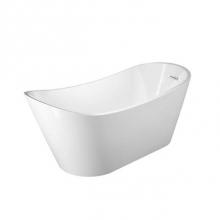 Barclay ATFSN67SIG-PB - Malinda 65'' Acrylic FS SlipperTub, w/Internal Drain Pipe, PB