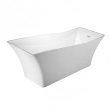 Barclay ATRSN68FIG-WT - Melanie Acrylic Slipper Tub WH68'', w/Internal Drain Pipe, WT