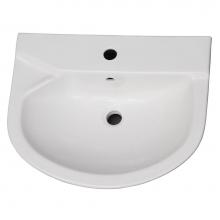 Barclay B/3-431WH - Anabel 630 Ped Lav Basin1-Hole, White