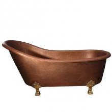 Barclay COTSN66-LC-PB - Lawson 66'' Slipper Tub w/feetPB,Tub Light AC, No Hole