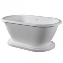 Barclay RTDRN66B-WHGL - Winslow 66'' Resin FreestandingTub w/Integrated Base,Gloss WH