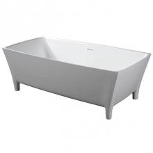 Barclay RTRECN67-WHGL - Timon  67'' Resin FreestandingTub, White Gloss