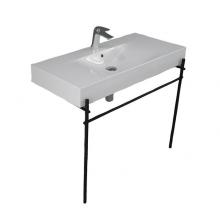 Barclay 621WH-MB - Des 1010 Console 1-Faucet Hole With With Brass Stand, Black