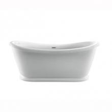 Barclay ATDSN63BHIG-CP - Moira 63'' Ac Freestanding Tub White,W/Internal Drain-Of Cp