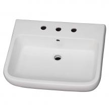 Barclay B/3-1004WH - Metropolitan 600 Ped Lav Basin4'' Center Set, White