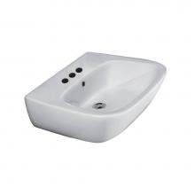 Barclay B/3-144WH - Elena 500 Ped Lav Basin4'' Center Set, White