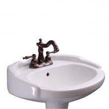 Barclay B/3-3044WH - Silvi 20'' Basin Only with4'' Center Set,W/ Overflow,WH