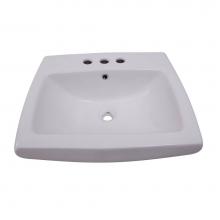 Barclay B/3-456WH - Ambrose Basin Only for 6'' CCOverflow, White