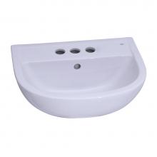 Barclay B/3-544WH - Compact 500 Ped Lav Basin4'' cc, White