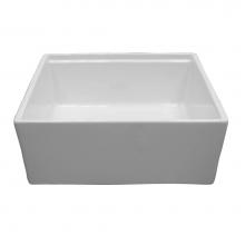 Barclay FS24AC-WH - Crofton 24''  Single Bowl Sinkw/Ledge,Plain Front,White