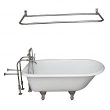 Barclay TKCTRN54-PN13 - Tub Kit 55'',CI,Roll Top,FillerShower Rod, Supplies, Drain-PN