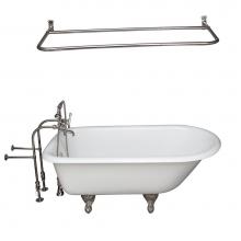 Barclay TKCTRN54-PN14 - Tub Kit 55'',CI,Roll Top,FillerShower Rod,Suppplies, Drain-PN