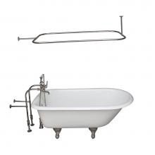 Barclay TKCTRN54-PN4 - Tub Kit 55'',CI,Roll Top,FillerShower Rod, Supplies, Drain-PN